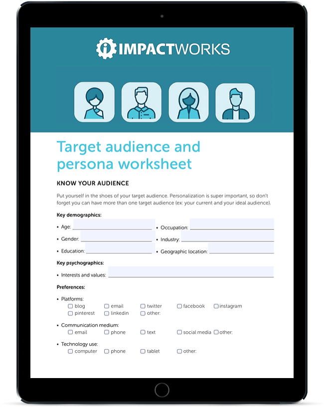 Target Audience and Client Persona Worksheet